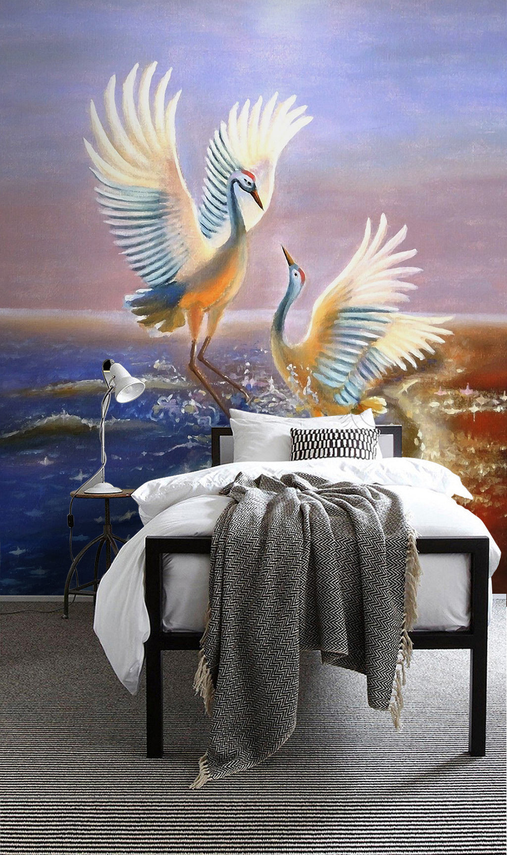 3D Sea Crane WG125 Wall Murals