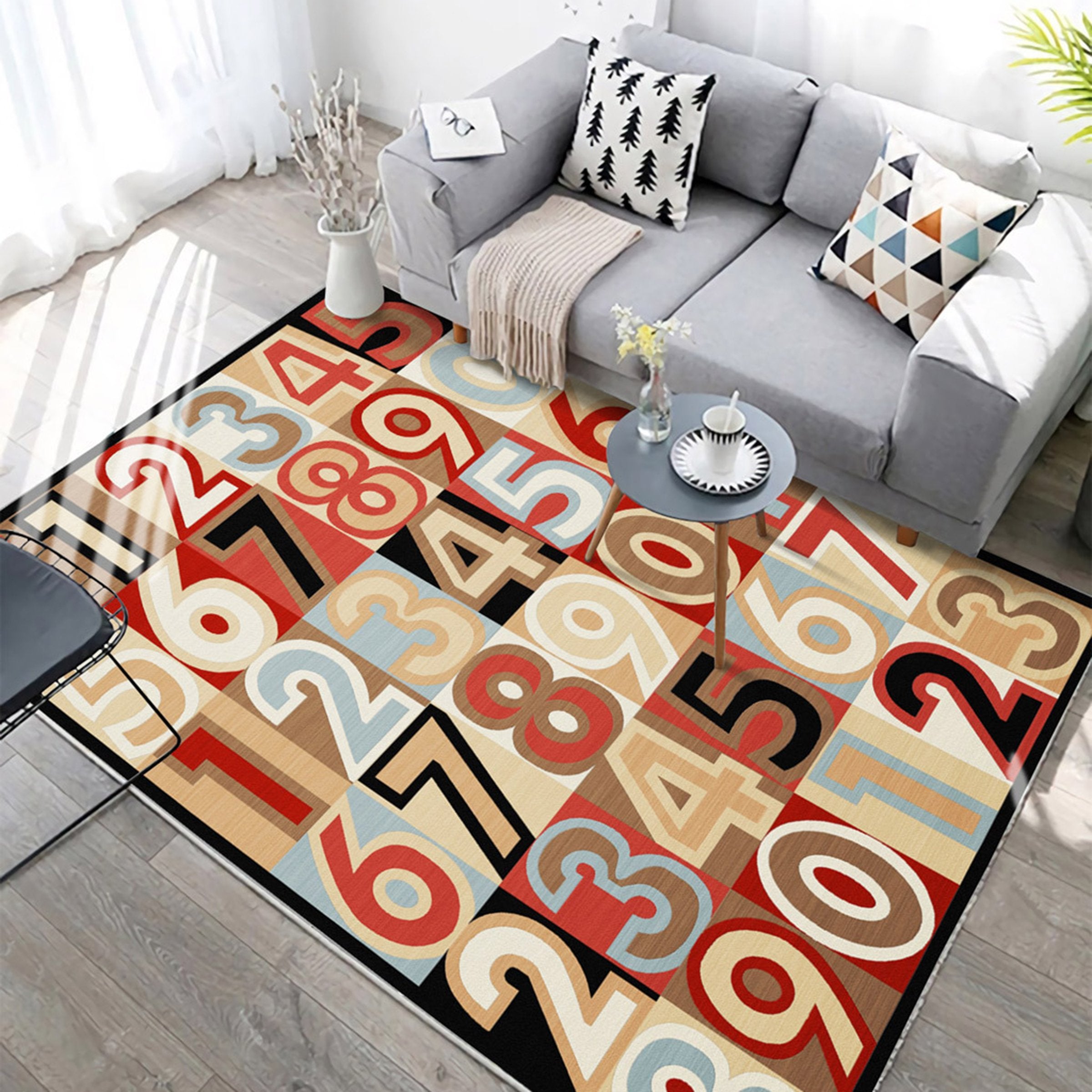 3D Color Number WG305 Non Slip Rug Mat Mat AJ Creativity Home 