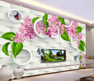 3D Small Flower Butterfly 314 Wallpaper AJ Wallpaper 