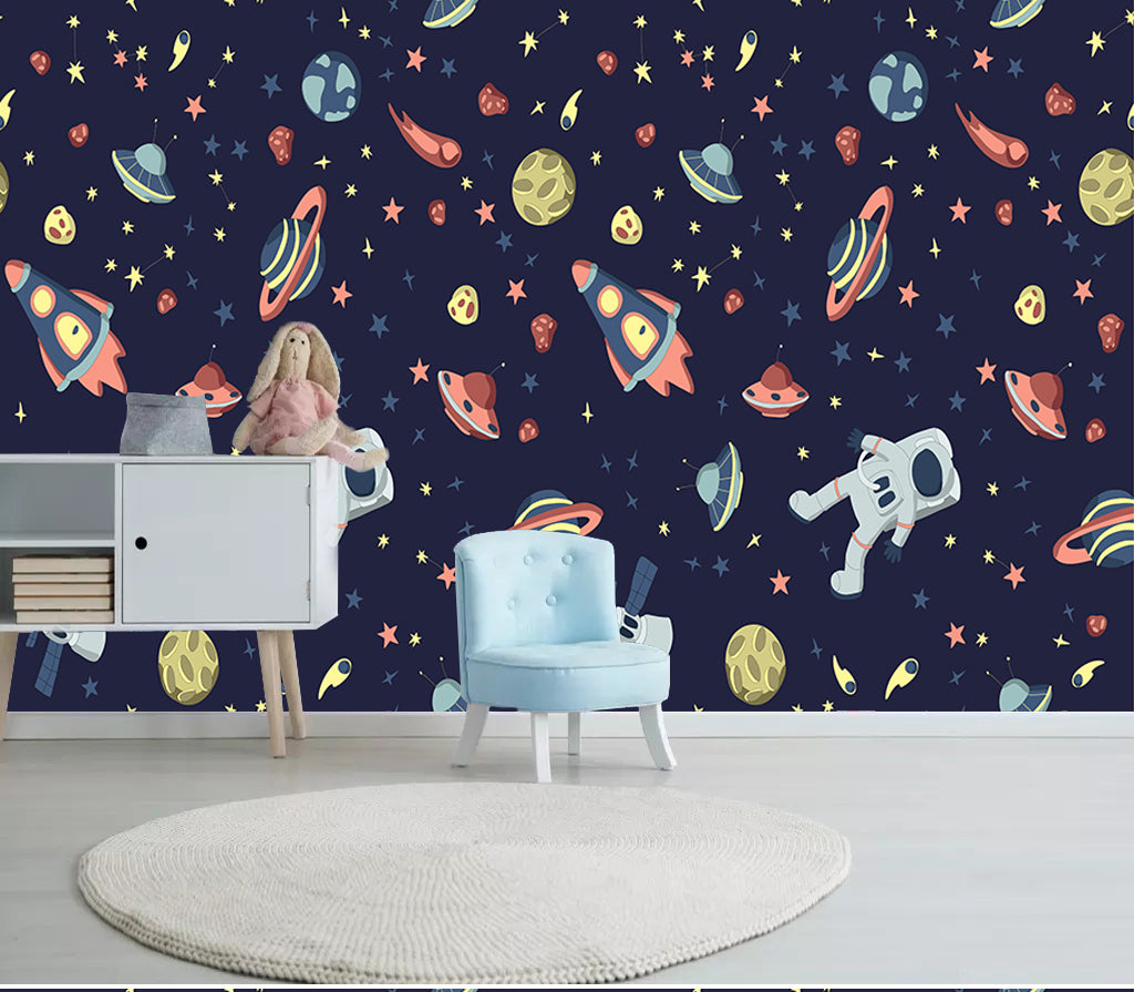 3D Color Planet WC071 Wall Murals