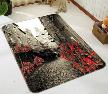 3D Alley Flower 035 Non Slip Rug Mat Mat AJ Creativity Home 
