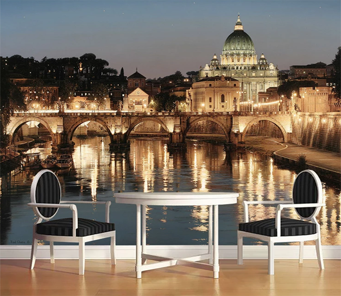 3D Night Light Bridge 763 Wallpaper AJ Wallpaper 2 