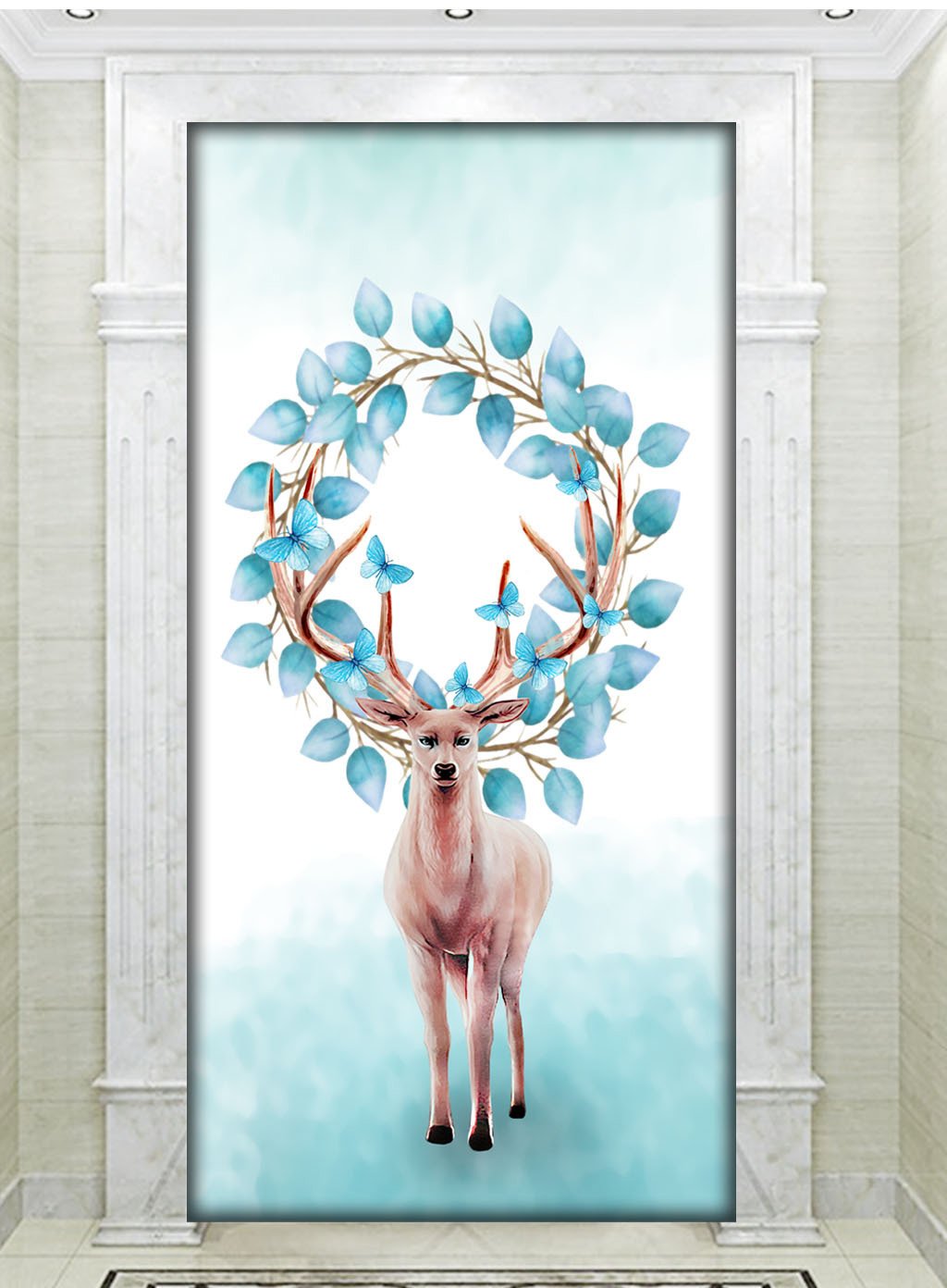3D Elk Garland 559 Wall Murals Wallpaper AJ Wallpaper 2 