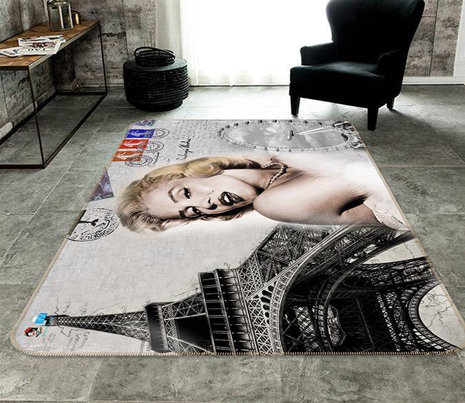 3D Tower Woman 745 Non Slip Rug Mat Mat AJ Creativity Home 