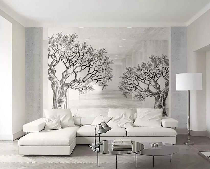3D Misty Woods WG28 Wall Murals Wallpaper AJ Wallpaper 2 