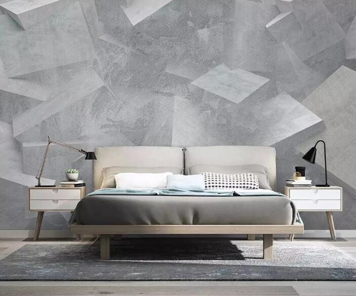 3D Gray Geometry WG05 Wall Murals Wallpaper AJ Wallpaper 2 