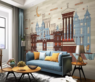 3D Graffiti City Moon 313 Wallpaper AJ Wallpaper 2 