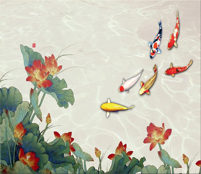 Lotus Goldfish Pond Wallpaper AJ Wallpaper 2 