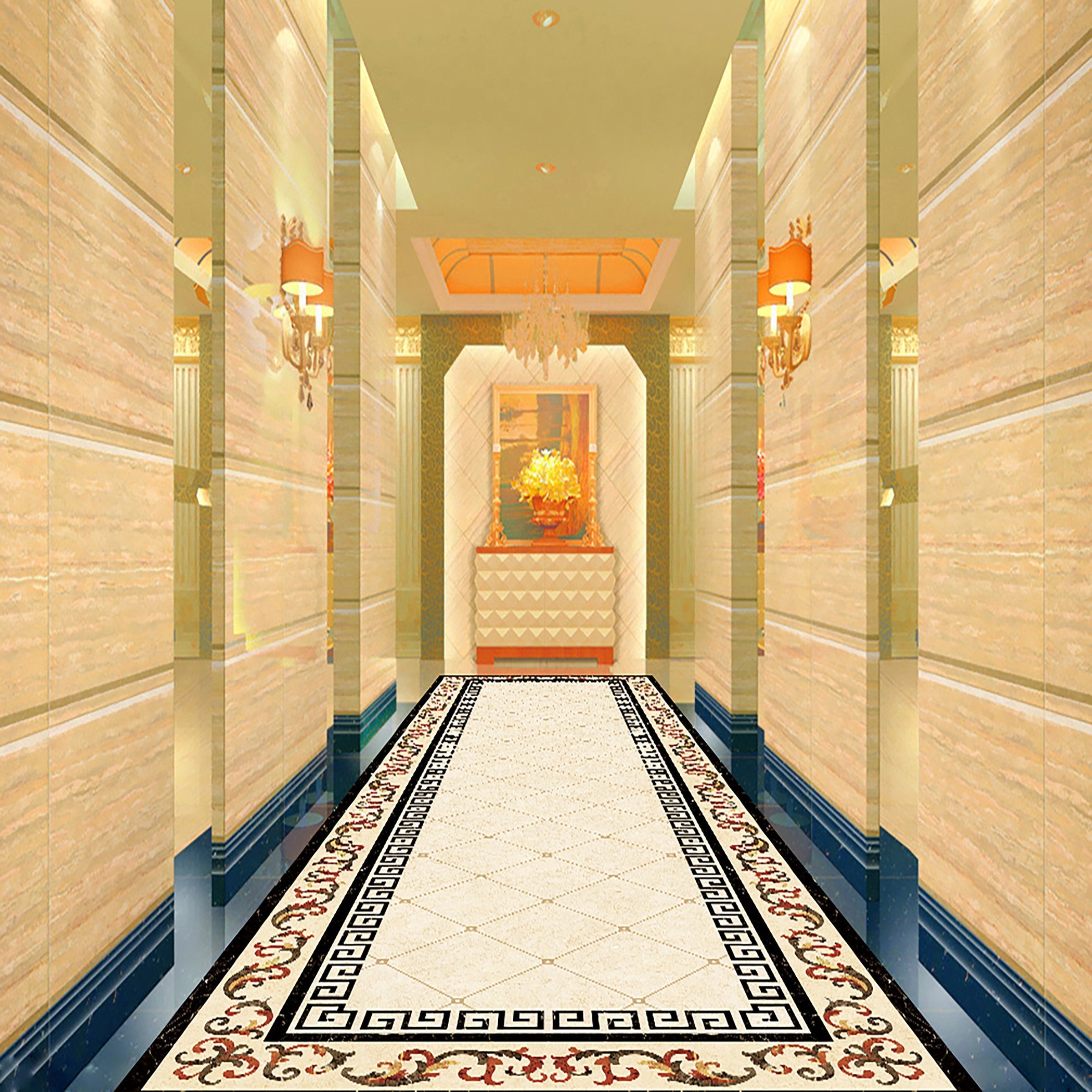 3D Black Pattern WG094 Floor Mural Wallpaper AJ Wallpaper 2 