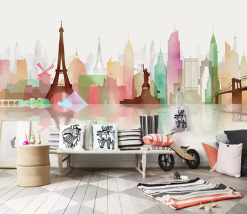 3D Color Painting City 1240 Wallpaper AJ Wallpaper 2 