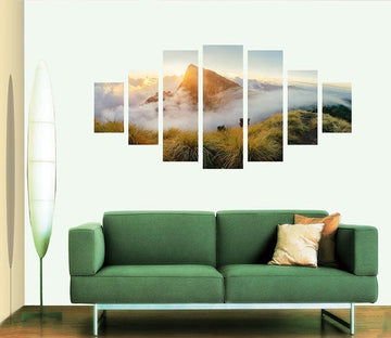 3D Mountain Clouds 048 Unframed Print Wallpaper Wallpaper AJ Wallpaper 