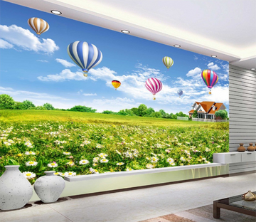 3D Daisy House 485 Wallpaper AJ Wallpaper 