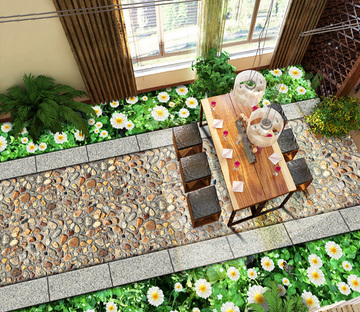 3D Stone Road 130 Floor Mural Wallpaper AJ Wallpaper 2 