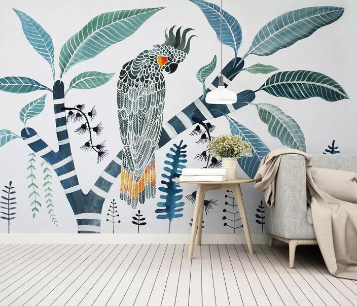3D Emperor Parrot WG875 Wall Murals