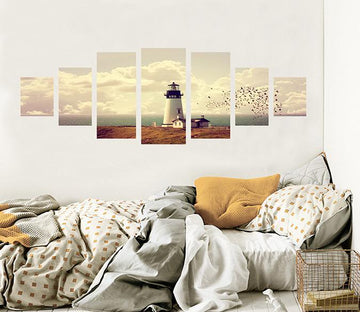3D White Lighthouse 158 Unframed Print Wallpaper Wallpaper AJ Wallpaper 