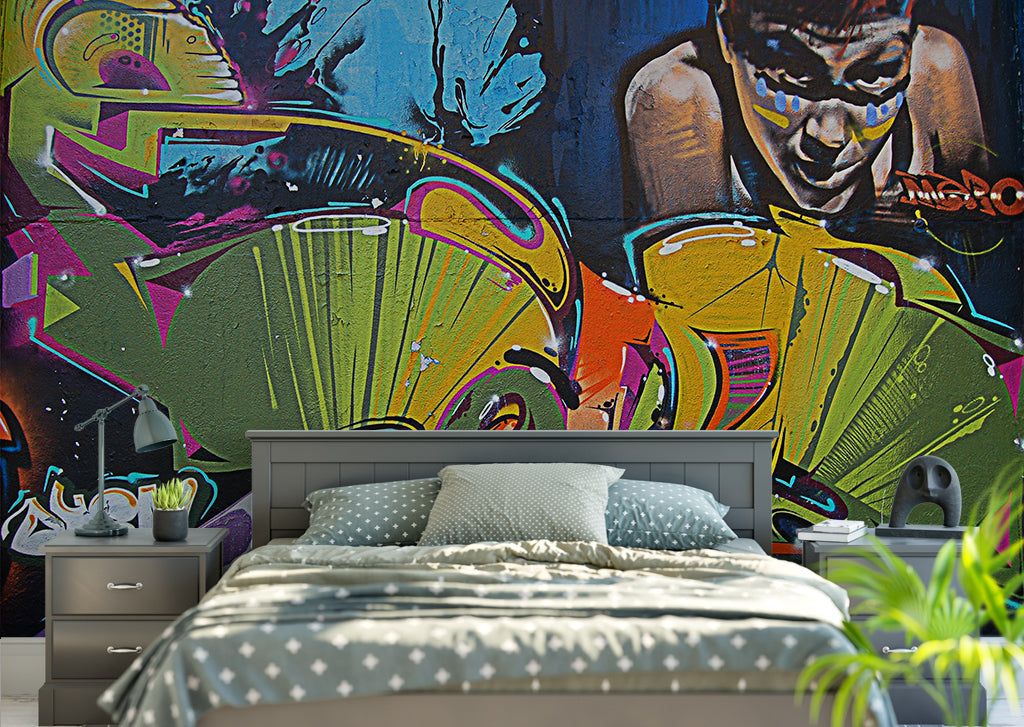3D Color Graffiti WC022 Wall Murals
