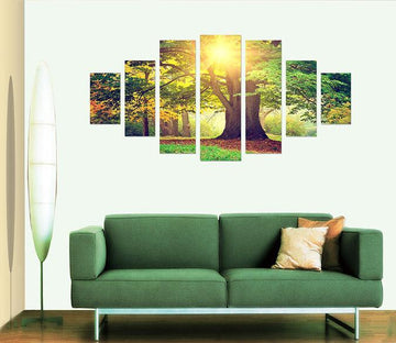 3D Sunshine Tree 019 Unframed Print Wallpaper Wallpaper AJ Wallpaper 