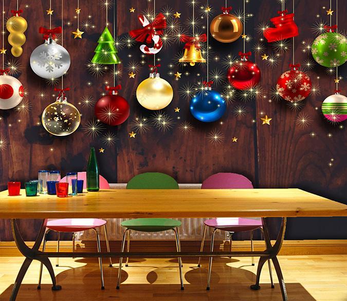 3D Stars Christmas Ball 141 Wallpaper AJ Wallpaper 