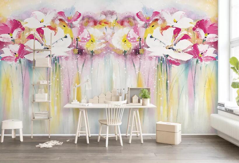 3D Colored Flowers 295 Wall Murals Wallpaper AJ Wallpaper 2 