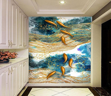 3D Metal Fish Wandering 530 Wallpaper AJ Wallpaper 