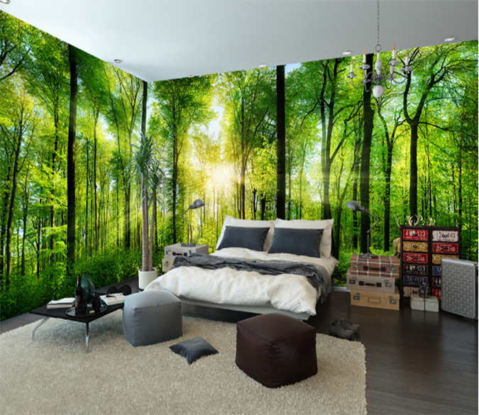 3D Forest Sunshine 472 Wallpaper AJ Wallpaper 