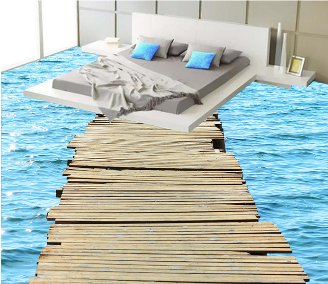 3D Seaside 182 Floor Mural Wallpaper AJ Wallpaper 2 