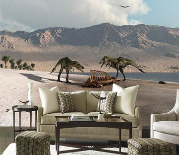 3D Mountain Dinosaur 076 Wallpaper AJ Wallpaper 