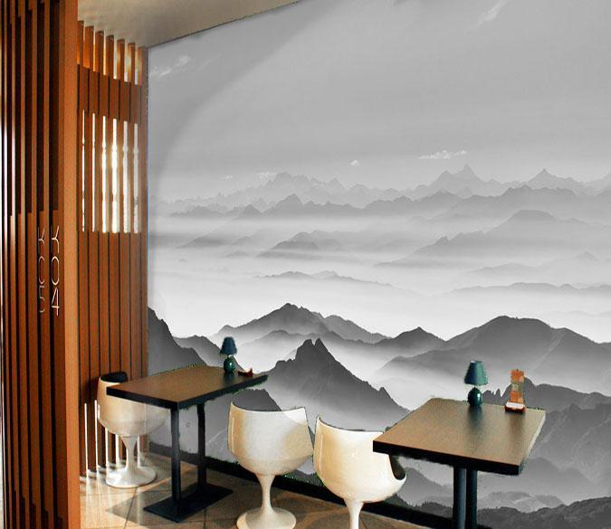 3D Hillside Fog 076 Wallpaper AJ Wallpaper 