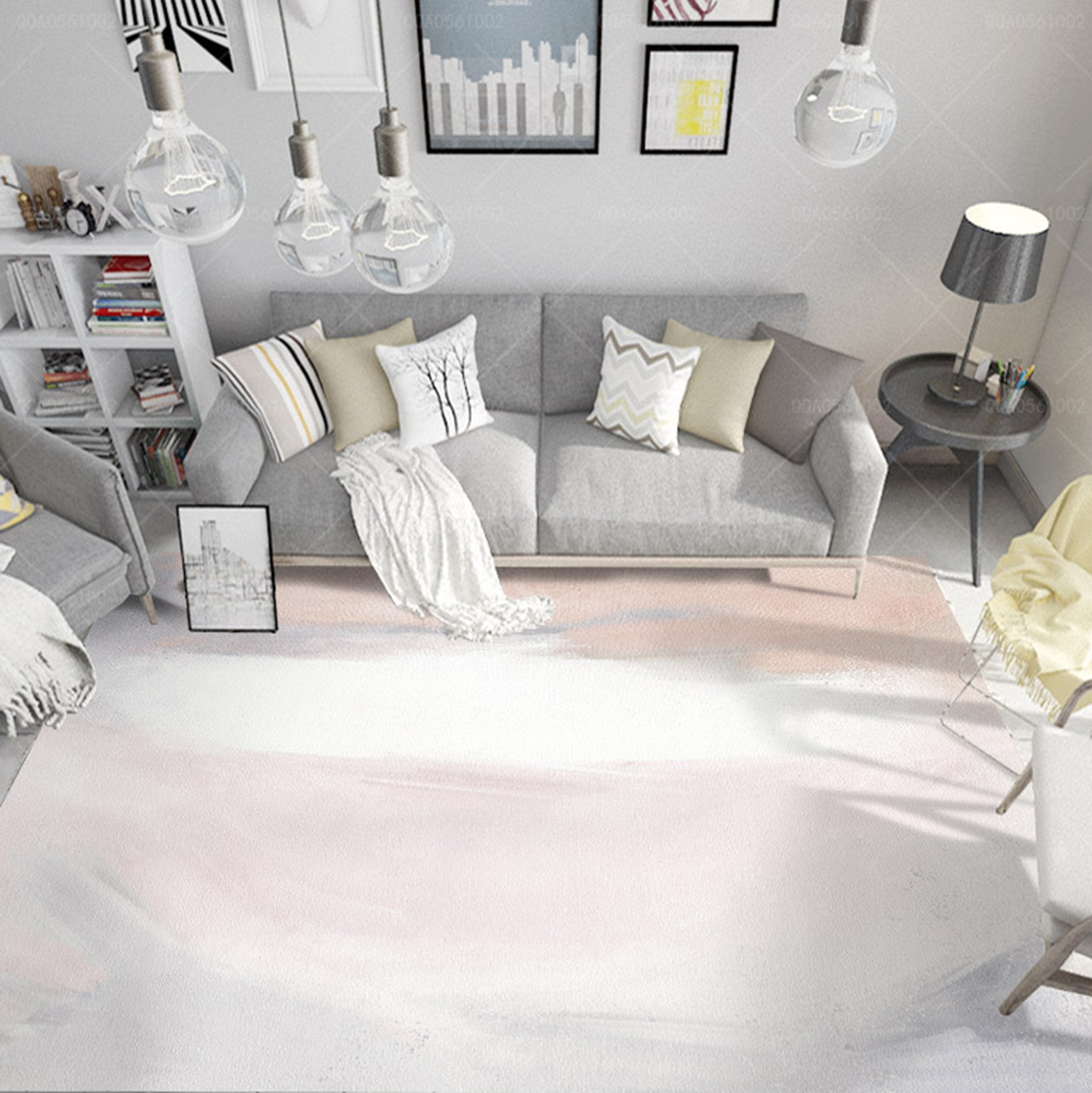 3D Pink Scribble WG041 Non Slip Rug Mat Mat AJ Creativity Home 