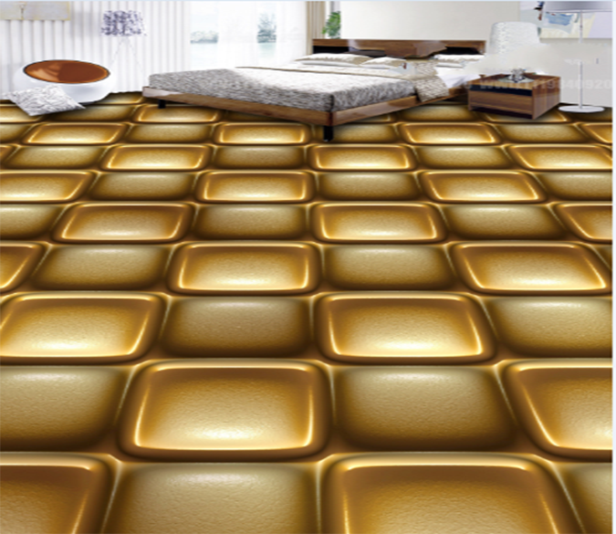 3D Square Brown 054 Floor Mural Wallpaper AJ Wallpaper 2 