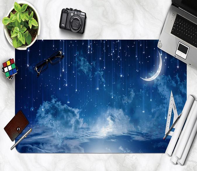 3D Moon Star Sky 097 Desk Mat Mat AJ Creativity Home 