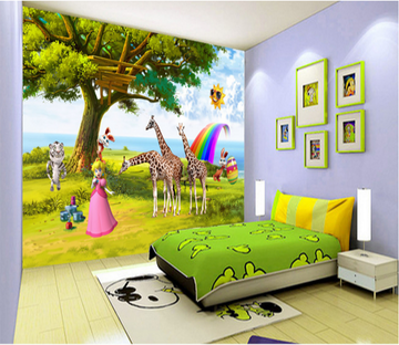 3D Giraffe Rainbow 270 Wallpaper AJ Wallpaper 