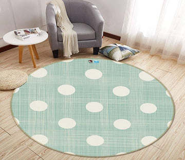 3D White Circle 255 Round Non Slip Rug Mat Mat AJ Creativity Home 
