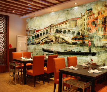 3D Boat Bridge 452 Wallpaper AJ Wallpaper 