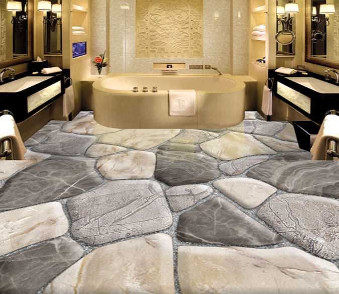 3D Paving Stones 144 Floor Mural Wallpaper AJ Wallpaper 2 