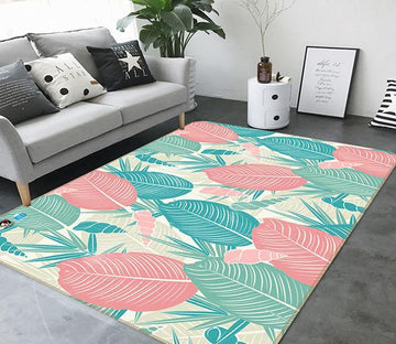 3D Powder Leaf 010 Non Slip Rug Mat Mat AJ Creativity Home 