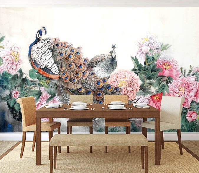 3D Peacock Sleeping 104 Wallpaper AJ Wallpaper 