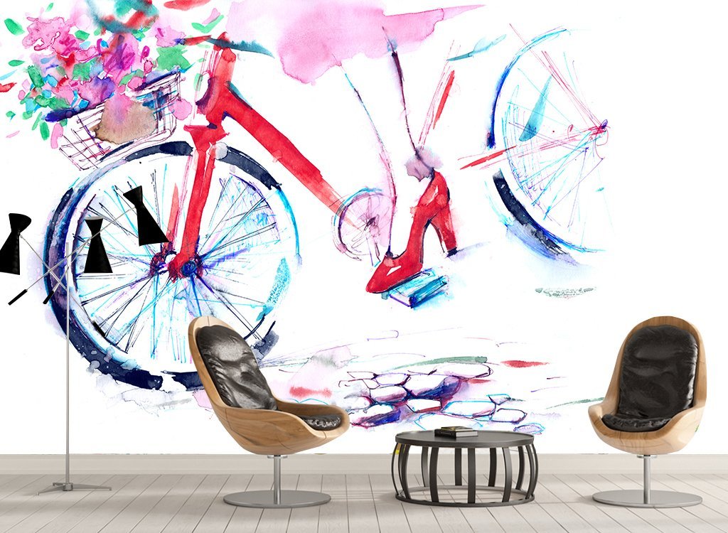 3D Painted Bicycle 130 Wall Murals Wallpaper AJ Wallpaper 2 