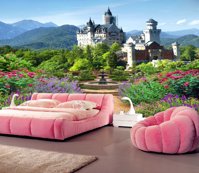 3D Castle Garden 211 Wallpaper AJ Wallpaper 