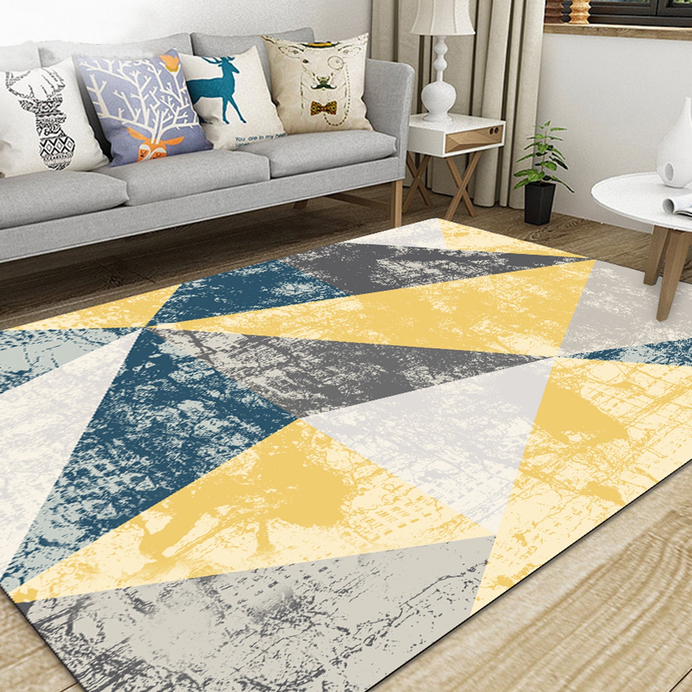3D Colored Geometric Pattern WG428 Non Slip Rug Mat Mat AJ Creativity Home 