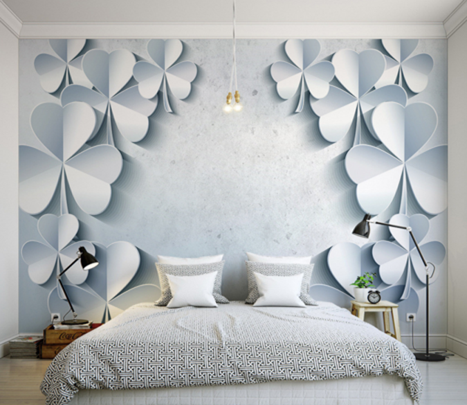 3D Blue Flowers Wallpaper AJ Wallpaper 2 