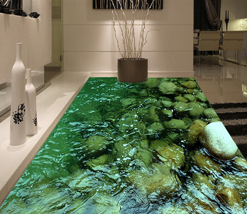 3D Water Stone 209 Floor Mural Wallpaper AJ Wallpaper 2 