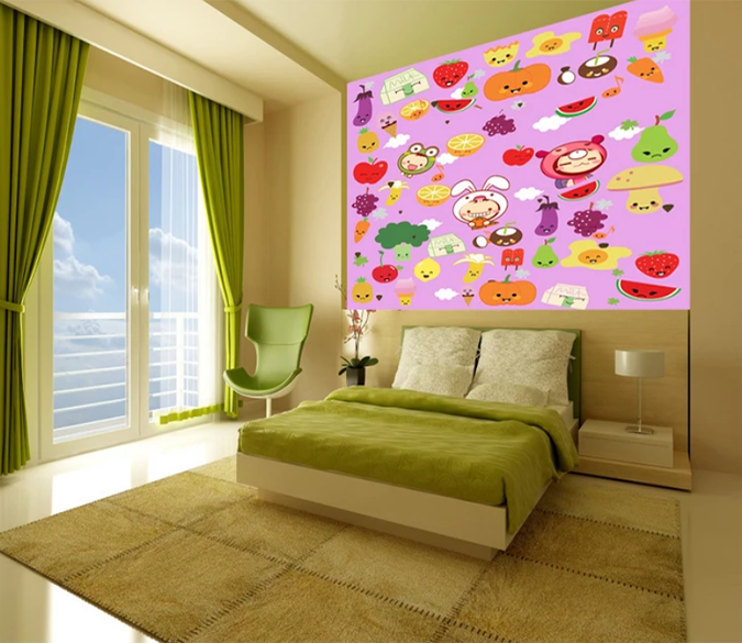 3D Cartoon Fruit And Vegetables 727 Wallpaper AJ Wallpaper 2 