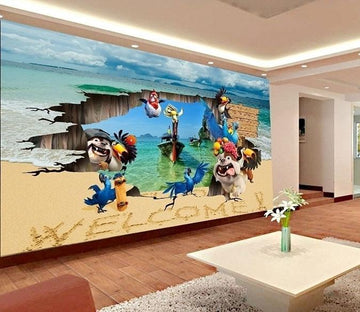 3D Animal Boat 036 Wallpaper AJ Wallpaper 