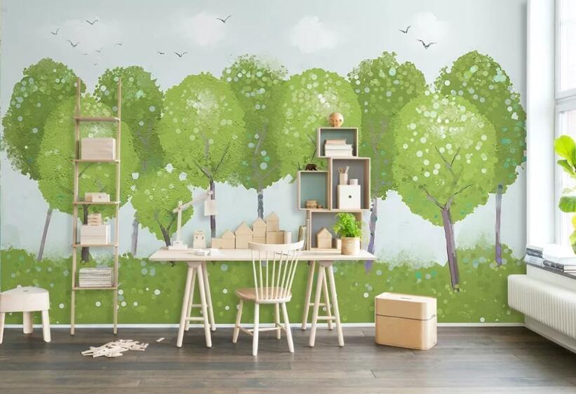 3D Green Forest WG30 Wall Murals Wallpaper AJ Wallpaper 2 
