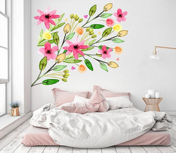 3D Flowerbed Leaves 248 Wall Stickers Wallpaper AJ Wallpaper 