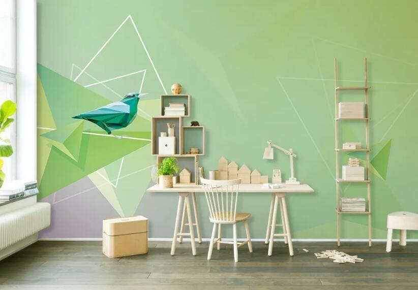 3D Triangle Bird WG567 Wall Murals
