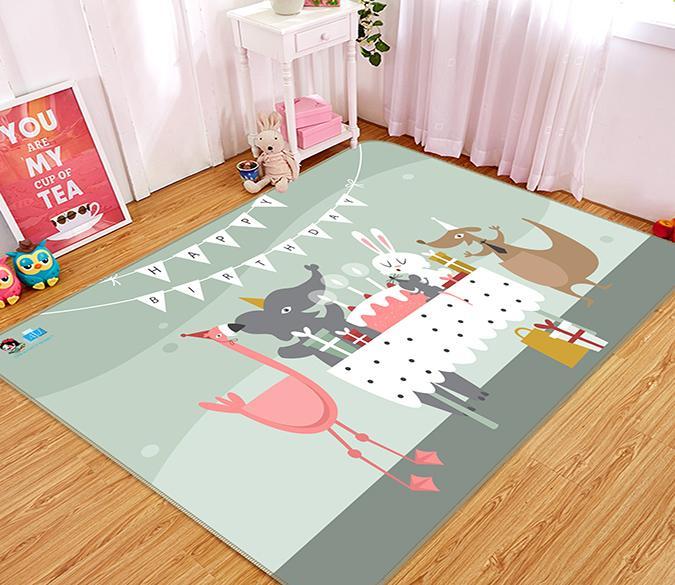 3D Cartoon Cake 326 Non Slip Rug Mat Mat AJ Creativity Home 