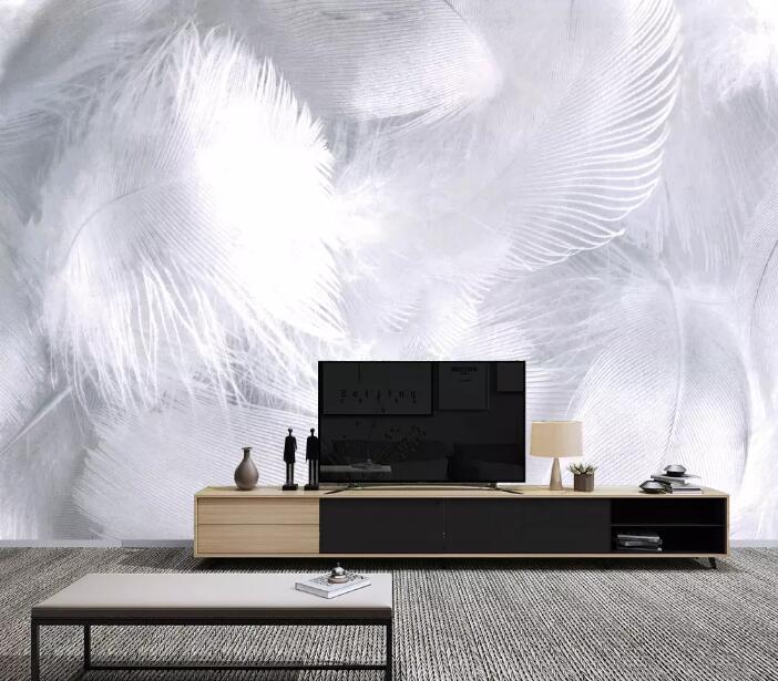 3D White Feather WG13 Wall Murals Wallpaper AJ Wallpaper 2 