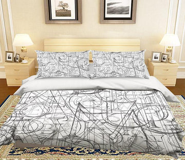 3D Alphabet Line 051 Bed Pillowcases Quilt Wallpaper AJ Wallpaper 